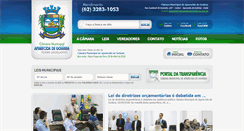 Desktop Screenshot of camaradeaparecida.go.gov.br