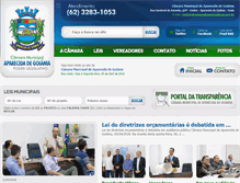 Tablet Screenshot of camaradeaparecida.go.gov.br