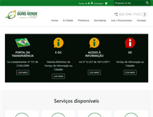 Tablet Screenshot of ouroverdegoias.go.gov.br