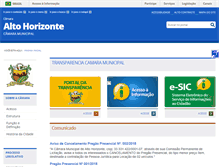 Tablet Screenshot of camaraaltohorizonte.go.gov.br