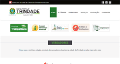 Desktop Screenshot of camaratrindade.go.gov.br