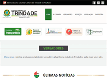 Tablet Screenshot of camaratrindade.go.gov.br