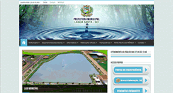 Desktop Screenshot of lagoasanta.go.gov.br