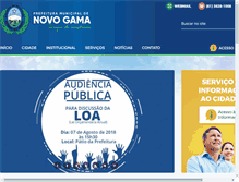 Tablet Screenshot of novogama.go.gov.br