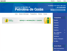Tablet Screenshot of petrolina.go.gov.br